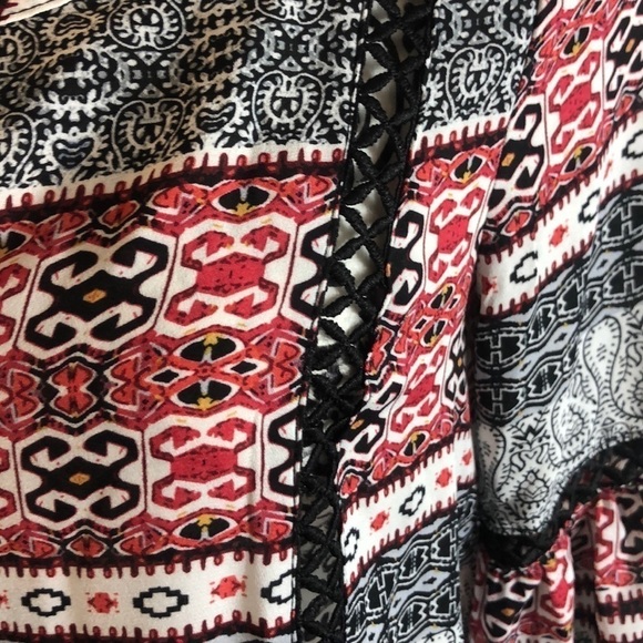 Jack by BB Dakota Dress Semi Sheer Long Sleeve Mini XS Tunic Fall Stripe - Picture 3 of 6